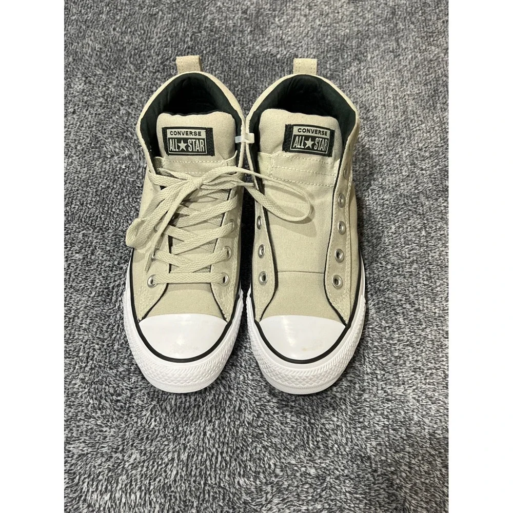 Converse Chuck Taylor All Star Madison Mid Khaki Beige Canvas Sneakers 163402C